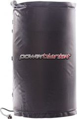 Powerblanket - 14" Wide, 15 Gallon Wrap-Around Drum Heater - 120 Volt, 160 Watts to 320 Watts, 0.5 Amps, 0°F to 100°F Thermostat Rating - Exact Tooling