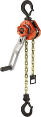 CM - 1,500 Lb Lifting Capacity, 15' Lift Height, Lever Hoist - Made from Chain, 47.2 Lb Avg Pull to Lift Rated Load, 1 Chain - Exact Tooling