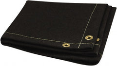 Steiner - 8' High x 8' Wide x 0.05" Thick Coated Fiberglass Welding Blanket - Black, Grommet - Exact Tooling