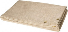 Steiner - 6' High x 10' Wide x 0.035" Thick Fiberglass Welding Blanket - Tan, Grommet - Exact Tooling