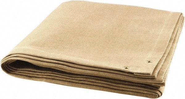 Steiner - 6' High x 6' Wide x 0.08" Thick Coated Fiberglass Welding Blanket - Tan, Grommet - Exact Tooling