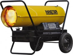 Master - 400,000 BTU Rating, Multi-Fuel Forced Air Heater - 10,000 Sq Ft Max Heating Area, 24 Gal Capacity, Fuel with Kerosene, Diesel & Fuel Oil - Exact Tooling