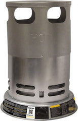 Master - 60,000 to 80,000 BTU, Portable Propane Heater - 100 Lb Fuel Capacity, 15.7" Long x 15.7" Wide x 21.8" High - Exact Tooling