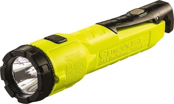 Streamlight - White LED Bulb, 140 Lumens, Industrial/Tactical Flashlight - Yellow Plastic Body, 3 AA Alkaline Batteries Not Included - Exact Tooling