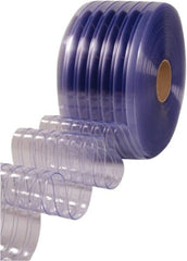 Clearway Door - Clear Ribbed Bulk Strip Roll Dock Curtain Strips - 12" Wide x 150' Long x 0.11" Thick - Exact Tooling