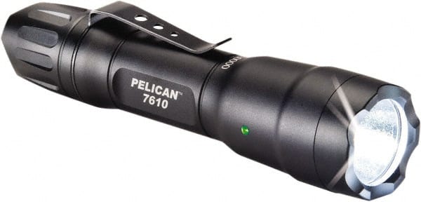 Pelican Products, Inc. - White LED Bulb, 1,018 Lumens, Industrial/Tactical Flashlight - Black Aluminum Body, 1 AA Alkaline Battery Included - Exact Tooling