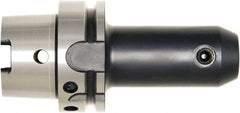 Bilz - HSK63A 1" Shank Diam Taper Shank 1" Hole End Mill Holder/Adapter - 2" Nose Diam, 4.33" Projection, Through-Spindle, Through-Bore & DIN Flange Coolant - Exact Tooling