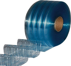 Clearway Door - Clear Ribbed QuickStrip Roll Dock Curtain Strips - 12" Wide x 150' Long x 0.11" Thick - Exact Tooling