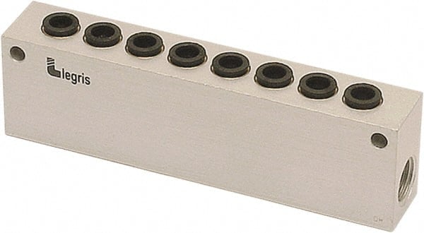 Legris - 8 Outlet Ports, 5/32" Outlet, Manifold - Exact Tooling