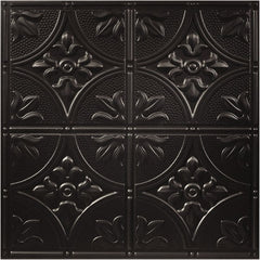 Genesis - 23-3/4" Long x 23-3/4" Wide x 0.11" Thick, Vinyl Ceiling Tile - ASTM E-84 Specification, Black - Exact Tooling