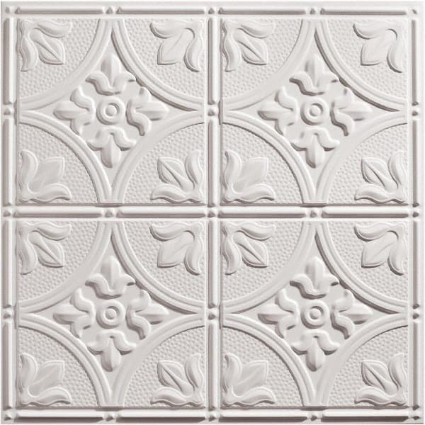 Genesis - 23-3/4" Long x 23-3/4" Wide x 0.11" Thick, Vinyl Ceiling Tile - ASTM E-84 Specification, White - Exact Tooling