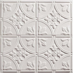 Genesis - 23-3/4" Long x 23-3/4" Wide x 0.11" Thick, Vinyl Ceiling Tile - ASTM E-84 Specification, White - Exact Tooling