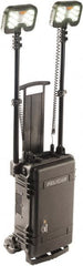 Pelican Products, Inc. - 12 Volt, Cordless, LED Portable Floor Work Light - 2 Heads, 12,000 Lumens, Polypropylene, 23-1/4" High - Exact Tooling