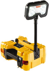 Pelican Products, Inc. - 12 Volt, Cordless, LED Portable Floor Work Light - 1 Head, 4,000 Lumens, Polypropylene, 12" High - Exact Tooling