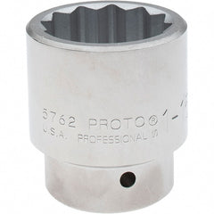 Proto - 1-15/16", 1" Drive, Standard Hand Socket - 12 Points, 3-5/16" OAL, Steel, Full Polish Finish - Exact Tooling