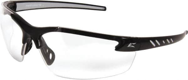 Edge Eyewear - +2.5, Clear Lenses, Scratch Resistant, Framed Magnifying Safety Glasses - UV Protection, Black/Gray Nylon Frame, ANSI, MCEPS - Exact Tooling