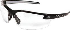 Edge Eyewear - +1.5, Clear Lenses, Scratch Resistant, Framed Magnifying Safety Glasses - UV Protection, Black/Gray Nylon Frame, ANSI, MCEPS - Exact Tooling