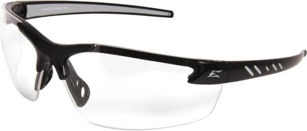 Edge Eyewear - +2, Clear Lenses, Scratch Resistant, Framed Magnifying Safety Glasses - UV Protection, Black/Gray Nylon Frame, ANSI, MCEPS - Exact Tooling