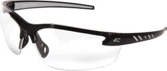 Edge Eyewear - +2, Clear Lenses, Scratch Resistant, Framed Magnifying Safety Glasses - UV Protection, Black/Gray Nylon Frame, ANSI, MCEPS - Exact Tooling