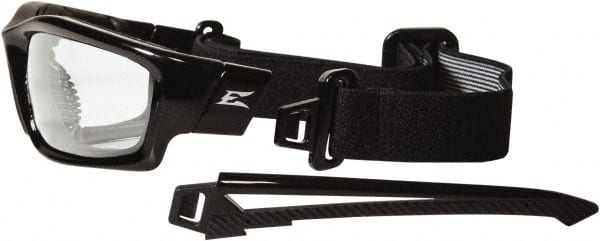 Edge Eyewear - Clear Lenses, Framed Safety Glasses - Anti-Fog, Scratch Resistant, Black Nylon Frame, Size Universal, Wrap Around - Exact Tooling