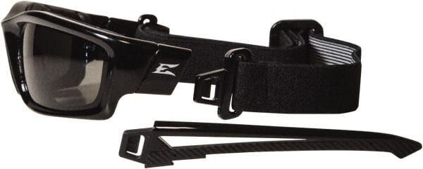 Edge Eyewear - Smoke Lenses, Framed Safety Glasses - Anti-Fog, Scratch Resistant, Black Nylon Frame, Size Universal, Wrap Around - Exact Tooling