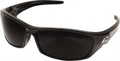 Edge Eyewear - Smoke Lenses, Framed Safety Glasses - Anti-Fog, Scratch Resistant, Black Nylon Frame, Size Universal, Wrap Around - Exact Tooling