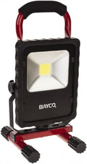 Bayco - 20 Watt, Electric, LED Portable Stand Mount Work Light - 6' Cord, 1 Head, 2,200 Lumens, Aluminum, 12.6" Long x 6.2" Wide x 6.4" High - Exact Tooling