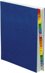 Pendaflex - 8-1/2 x 11", Letter Size, Blue, A-Z Indexed Expanding Files - Assorted Tab Cut Location - Exact Tooling