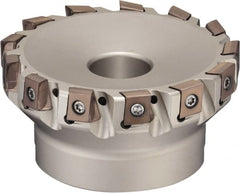 Sumitomo - 4 Inserts, 1-1/2" Cut Diam, 0.44" Arbor Diam, 12mm Max Depth of Cut, Indexable Square-Shoulder Face Mill - 0/90° Lead Angle, 1-3/4" High, LNEX0804.. Insert Compatibility, Through Coolant, Series TSX - Exact Tooling