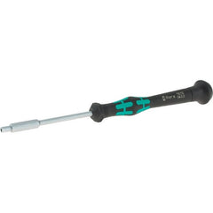 Wera - 2mm Solid Shaft Precision Nutdriver - Cushion Grip Handle, 6-1/4" OAL - Exact Tooling