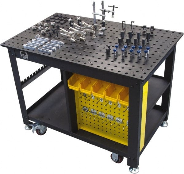 Rhino Cart - 1,500 Lb Capacity Mobile Welder's Table - 48" Wide x 30" Deep x 36" High, Steel - Exact Tooling