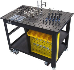 Rhino Cart - 1,500 Lb Capacity Mobile Welder's Table - 48" Wide x 30" Deep x 36" High, Steel - Exact Tooling