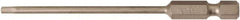 Wiha - 1/4" Hex Bit - 1/4" Hex Drive, 3-1/2" OAL - Exact Tooling