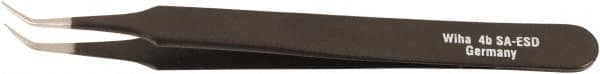 Wiha - 4-23/32" OAL SS-SA ESD Safe Tweezers - Very Fine - Exact Tooling