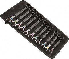 Wera - 8 Piece, 5/16" to 3/4", Combination Wrench Set - Inch Measurement Standard, Chrome Vanadium Finish, Comes in Nylon Pouch - Exact Tooling