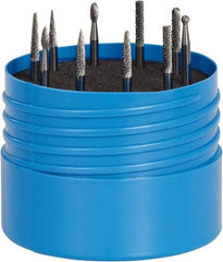 SGS Pro - 10 Piece, 1/8" Shank Burr Set - Tungsten Carbide, Multiple Head Shape - Exact Tooling