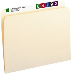 SMEAD - 8-1/2 x 11", Letter Size, Manila, File Folders with Top Tab - 11 Point Stock, Straight Tab Cut Location - Exact Tooling