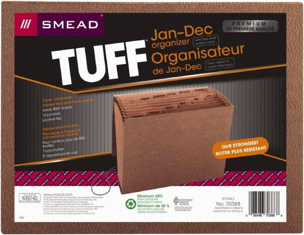 SMEAD - 8-1/2 x 11", Letter Size, Redrope, Expansion Folders - Assorted Tab Cut Location - Exact Tooling