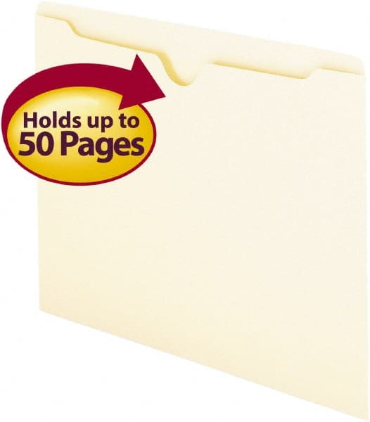 SMEAD - 8-1/2 x 11", Letter Size, Manila, File Jacket - 11 Point Stock, Straight Tab Cut Location - Exact Tooling