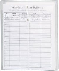 SMEAD - 8-1/2 x 11", Letter Size, Transparent Clear, Poly String & Button Envelope - Exact Tooling