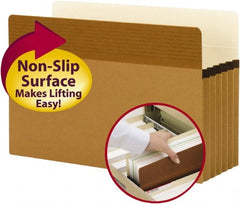 SMEAD - 8-1/2 x 14", Legal, Redrope, Expansion Folders - Straight Tab Cut Location - Exact Tooling