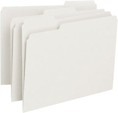 SMEAD - 8-1/2 x 11", Letter Size, White, File Folders with Top Tab - 11 Point Stock, 1/3 Tab Cut Location - Exact Tooling
