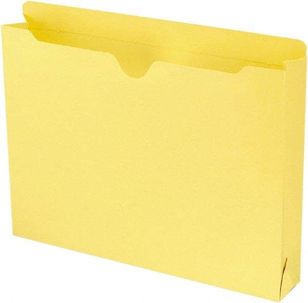 SMEAD - 8-1/2 x 11", Letter Size, Yellow, Colored Folders with Double-Ply Tabs - 11 Point Stock, Straight Tab Cut Location - Exact Tooling