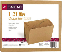 SMEAD - 8-1/2 x 11", Letter Size, Kraft, 1-31 Indexed Expanding Files - Assorted Tab Cut Location - Exact Tooling