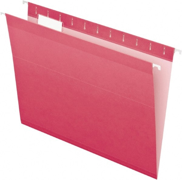 Pendaflex - 8-1/2 x 11", Letter Size, Pink, Hanging File Folder - 11 Point Stock, 1/5 Tab Cut Location - Exact Tooling