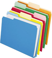 Pendaflex - 8-1/2 x 11", Letter Size, Assorted Colors, File Folders with Top Tab - 11 Point Stock, 1/3 Tab Cut Location - Exact Tooling
