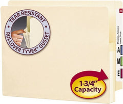 SMEAD - 8-1/2 x 11", Letter Size, Manila, Expansion Folders - Straight Tab Cut Location - Exact Tooling