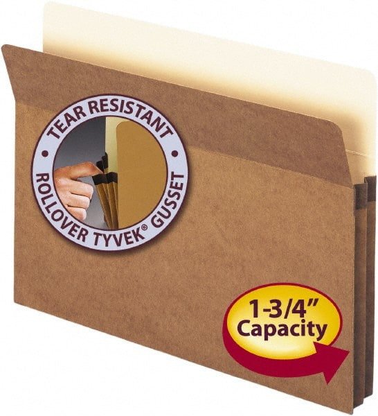 SMEAD - 8-1/2 x 11", Letter Size, Redrope, Expansion Folders - 11 Point Stock, Straight Tab Cut Location - Exact Tooling