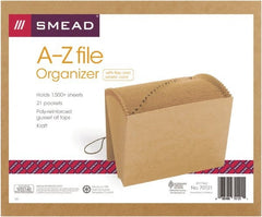 SMEAD - 8-1/2 x 11", Letter Size, Kraft, A-Z Indexed Expanding Files - Exact Tooling