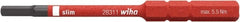 Wiha - 6mm Drive, Inch or Metric Screwdriver Bit - 75mm OAL - Exact Tooling